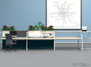 FUSION GREEN - Multiple workstation desk with cable management _ CUF Milano