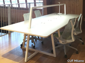 READ & MEET - Rectangular meeting table with cable management _ CUF Milano