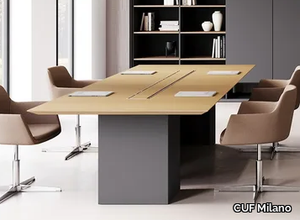 BOLD - Rectangular meeting table with cable management _ CUF Milano