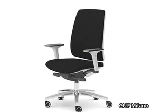 VELIA WHITE - Swivel office chair with armrests _ CUF Milano