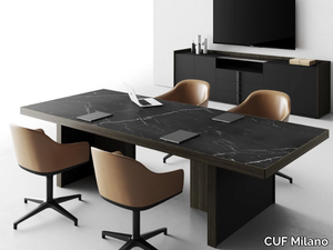 VITTORIA - Rectangular meeting table with stoneware or laminate top _ CUF Milano