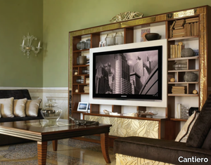 GRAND ÉTOILE - Freestanding wooden TV wall system _ Cantiero