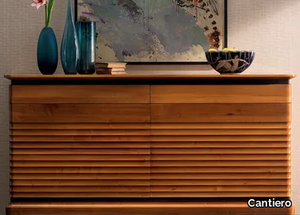 ELETTRA DAY - Walnut sideboard with doors with drawers _ Cantiero