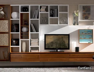 ELETTRA DAY - Sectional solid wood storage wall _ Cantiero