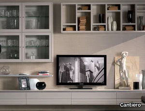 ELETTRA DAY - Sectional solid wood storage wall _ Cantiero