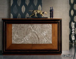 ÉTOILE DAY - Silver leaf sideboard with doors _ Cantiero