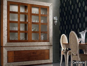 ÉTOILE DAY - Silver leaf highboard with doors _ Cantiero