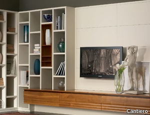 ELETTRA DAY - Solid wood bookcase / storage wall _ Cantiero