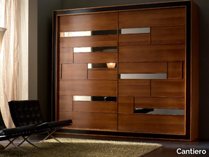 ELETTRA NIGHT - Solid wood wardrobe with sliding doors _ Cantiero