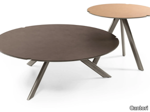 TWIGGY - Leather and metal coffee table _ Cantori