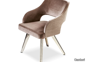 ADRIA - Velvet chair with armrests _ Cantori