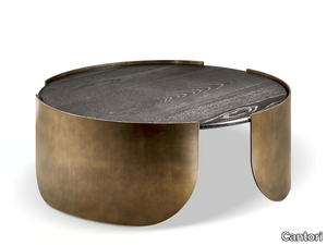 ATENAE - Low wooden and metal coffee table _ Cantori