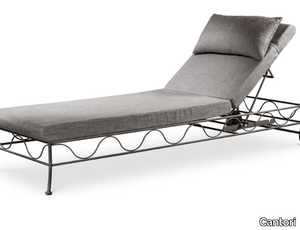 BAHAMAS - Iron sun lounger with castors _ Cantori