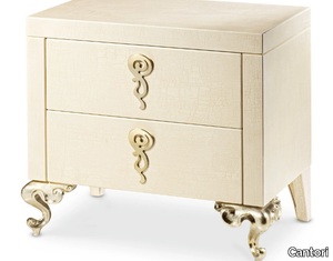 GEORGE - Wooden bedside table with drawers _ Cantori