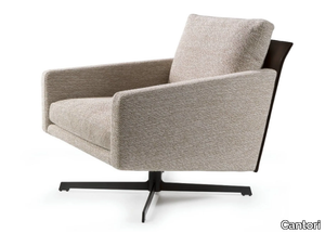 SHARON - Swivel fabric armchair with armrests with 4-spoke base _ Cantori