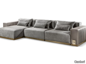 VIETRI - Sectional leather sofa with chaise longue _ Cantori