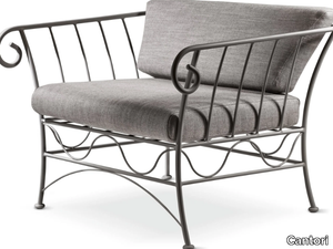 BAHAMAS - Metal garden armchair with armrests _ Cantori