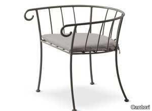 BAHAMAS - Metal chair with armrests _ Cantori