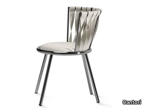 TWIST - Stainless steel chair with integrated cushion _ Cantori