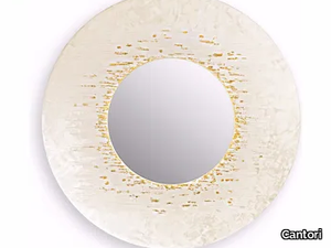AFRICA GOLDEN CITY - Round wall-mounted framed mirror _ Cantori