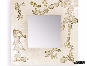 AFRICA FLOWING - Square wall-mounted framed mirror _ Cantori