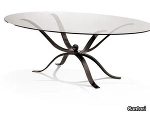 ATLANTE - Oval glass table _ Cantori