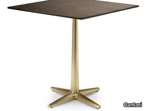 CITY - Square wooden table with 4-star base _ Cantori