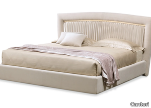 PORTOFINO PLISSÈ - Upholstered velvet double bed _ Cantori