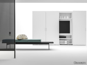 CORE - Lacquered wardrobe with built-in TV _ Caccaro