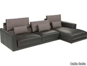 MATHEOLA - Sectional leather sofa with chaise longue _ Calia Italia