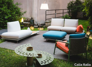 PRALIN OUTDOOR - Modular fabric garden sofa with removable cover _ Calia Italia