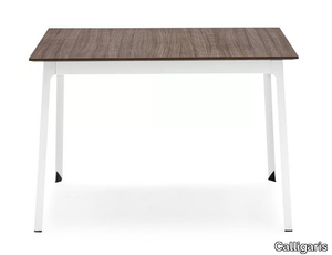 DOT - Square steel and wood table _ Calligaris