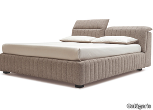 PORTLAND - Microfiber double bed with adjustable headrest _ Calligaris