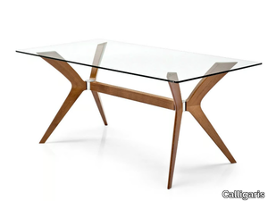 TOKYO - Rectangular wood and glass table _ Calligaris