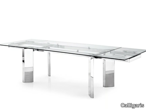 TOWER - Extending tempered glass table _ Calligaris