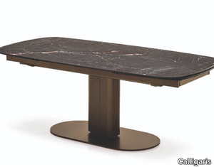 CAMEO - Extending rectangular marble table _ Calligaris