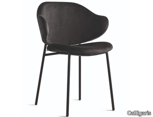 HOLLY - Upholstered velvet chair with metal structure _ Calligaris