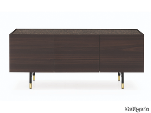 HORIZON - Wood veneer sideboard with doors _ Calligaris