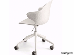 SAINT TROPEZ - Polycarbonate chair with castors with 5-spoke base _ Calligaris