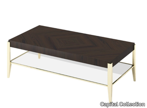 ALIAS R - Rectangular low wooden coffee table for living room _ Capital Collection