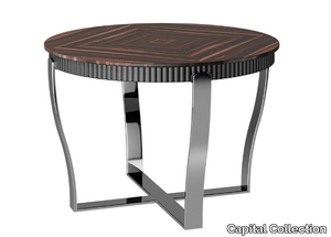 ARISTO L - Round steel and wood coffee table _ Capital Collection