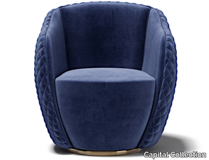 AUDREY S - Upholstered fabric armchair with armrests _ Capital Collection