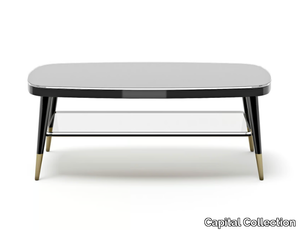 BLACK TIE E120 - Rectangular lacquered glass coffee table for living room _ Capital Collection