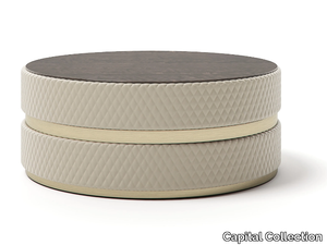 COOKIE - Round low fabric coffee table _ Capital Collection