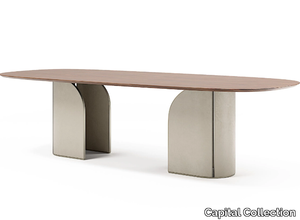 DUNA - Oval wooden dining table _ Capital Collection