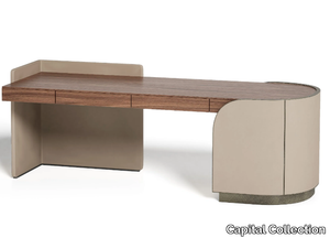 DUNA - Leather writing desk with drawers _ Capital Collection