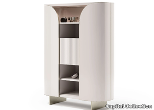 DUNA - Leather highboard with doors _ Capital Collection