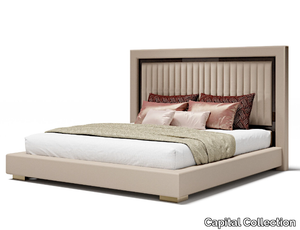 KLASS .24 - Leather double bed with upholstered headboard _ Capital Collection