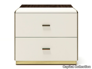 ORION XL - Rectangular wooden bedside table with drawers _ Capital Collection