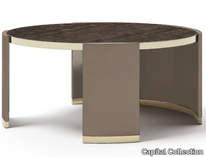 JEWEL 90 - Low round wooden coffee table _ Capital Collection